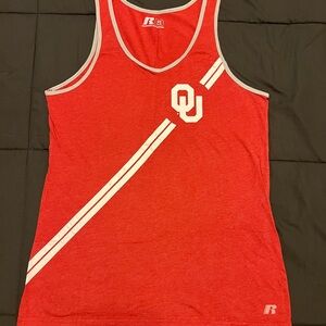 Russell Athletic Red OU Tank Top with Gray Trim